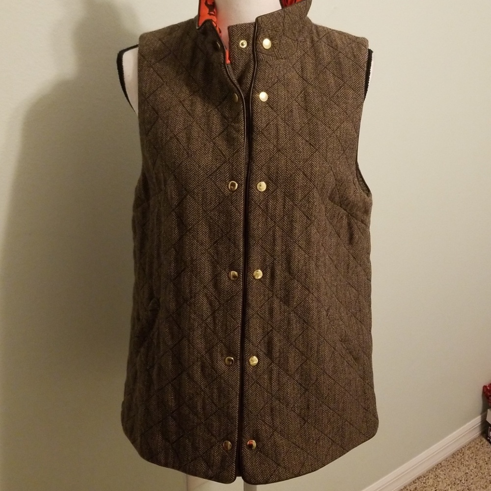 Elizabeth McKay Boyfriend Vest Herringbone